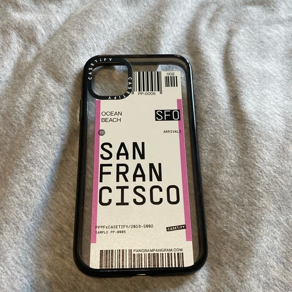 Custom Casetify planet ticket phone case, “San Francisco” “Ocean Beach” pink - Picture 1 of 2